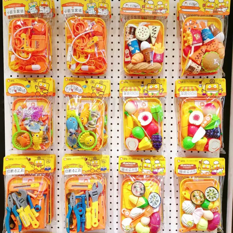 

Children fishing kitchen Pretend Play Set Portable Suitcase Medical Tool For Girls Boys Gifts Learning Educational Toys