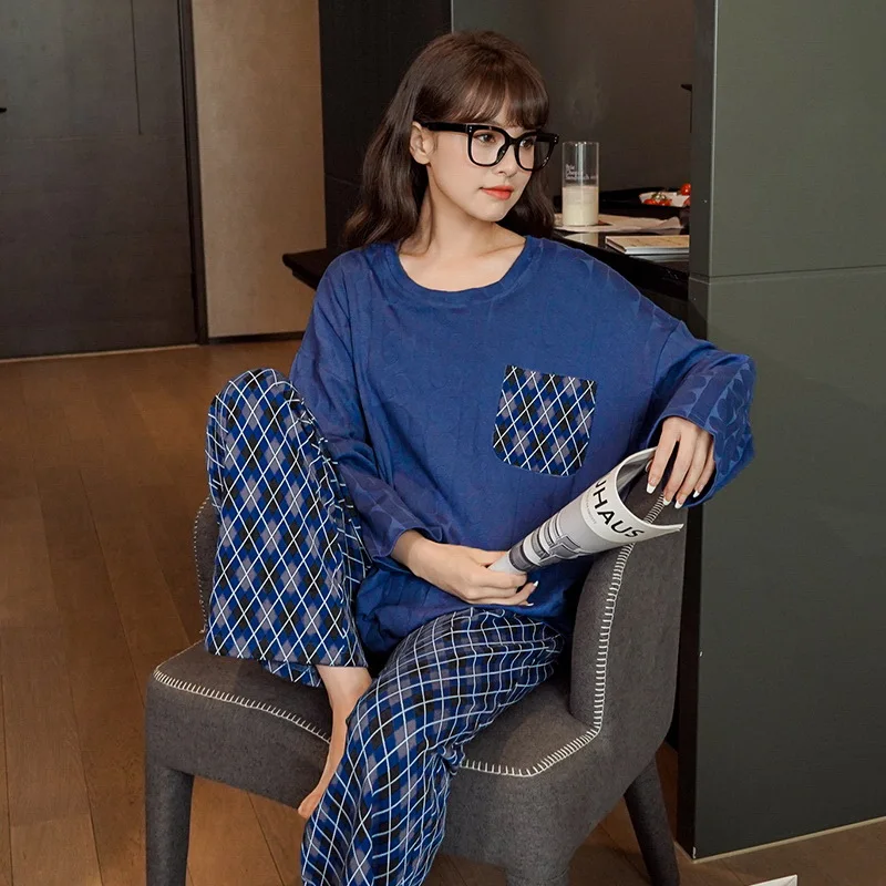 

SUO&CHAO Spring Autumn New Pajamas Sets For Womens Loose Casual Cartoon Print Pyjamas Sleepwear Nightgown Homewear