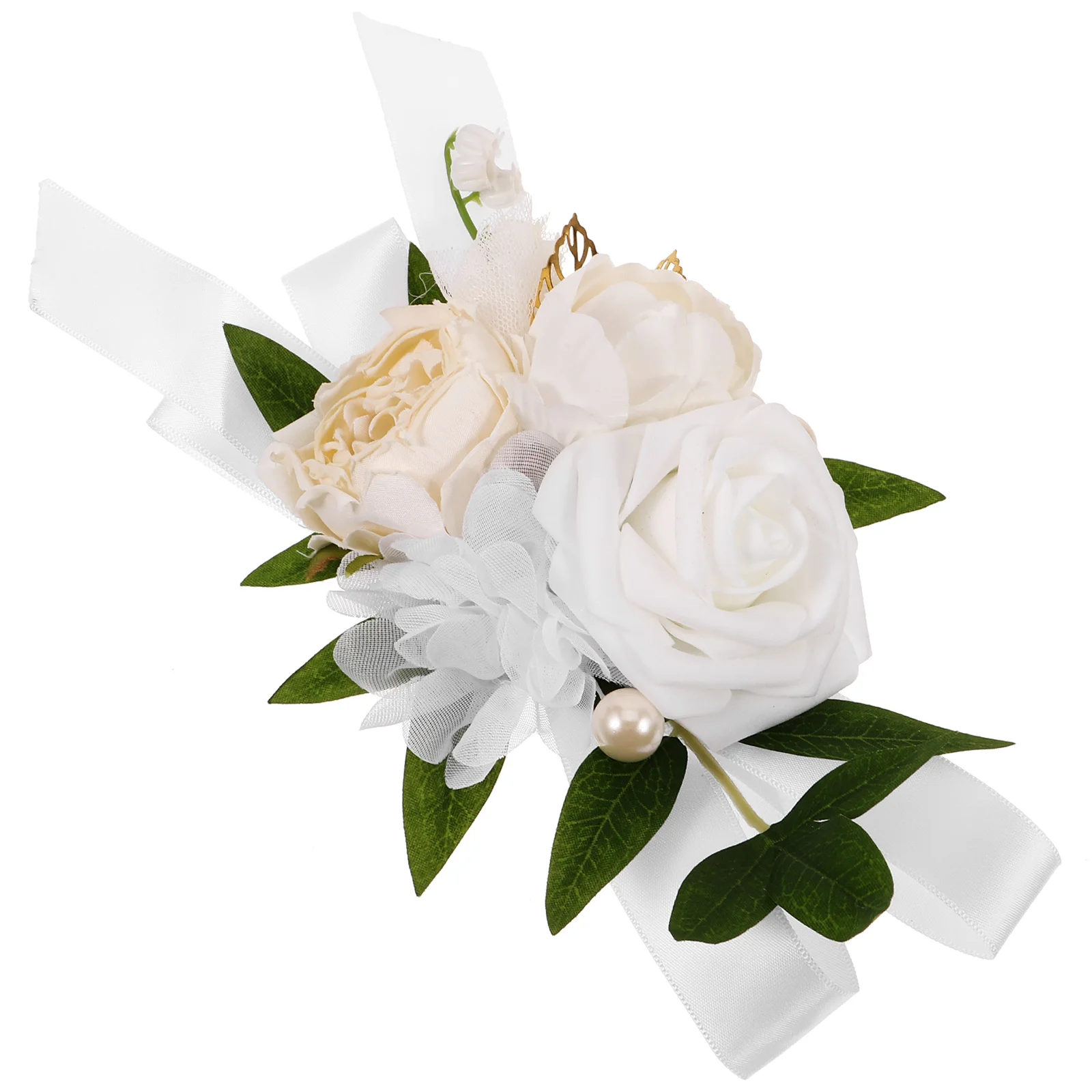 

Decorative Corsage Boutonniere Wedding Party Silk Flower Bridesmaids Artificial