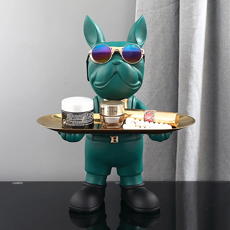 Фигурки животных бульдога коробка для хранения украшения стола модель собаки