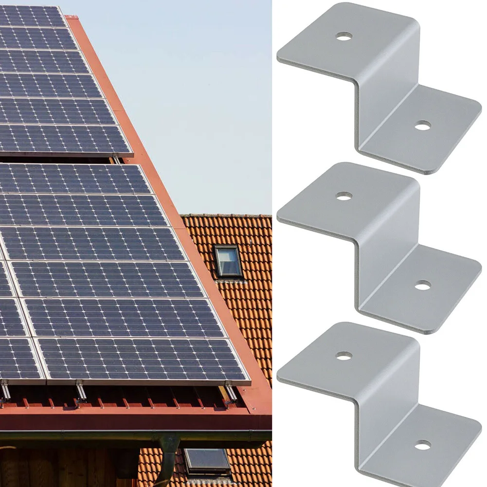 

Solar Panel Mounting Kits Z Bracket For RV Motorhome Yacht Caravan Flat Roof Bracket Mounting Kits Silver Z Style