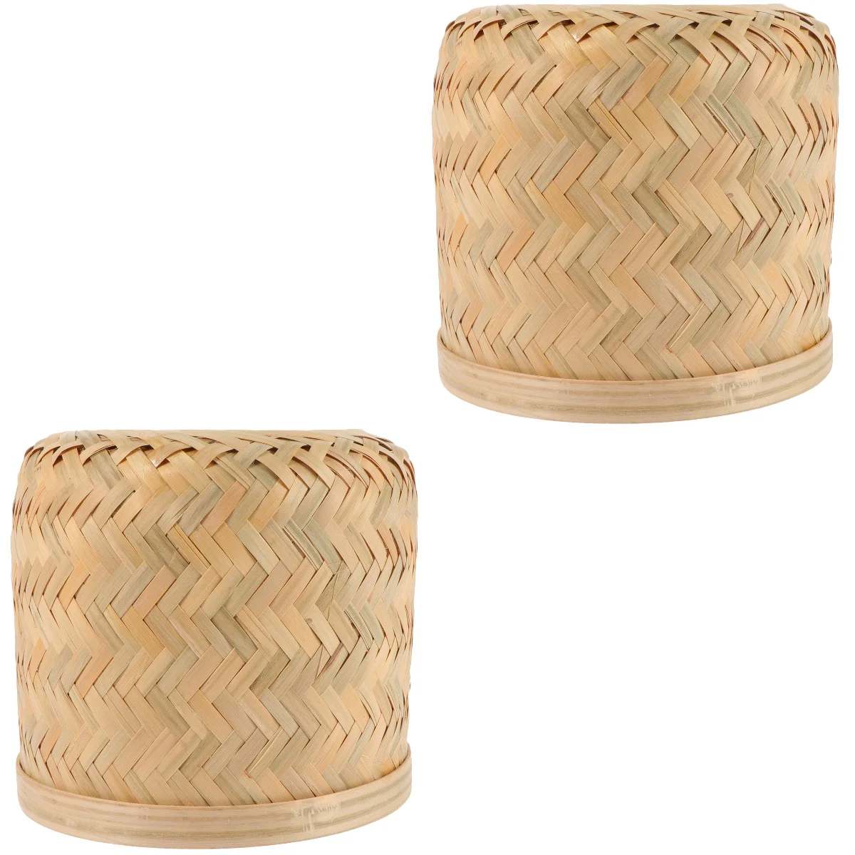 

2pcs Household Napkin Box Bamboo Tissue Case Vintage Tissue Holder Home Accessory