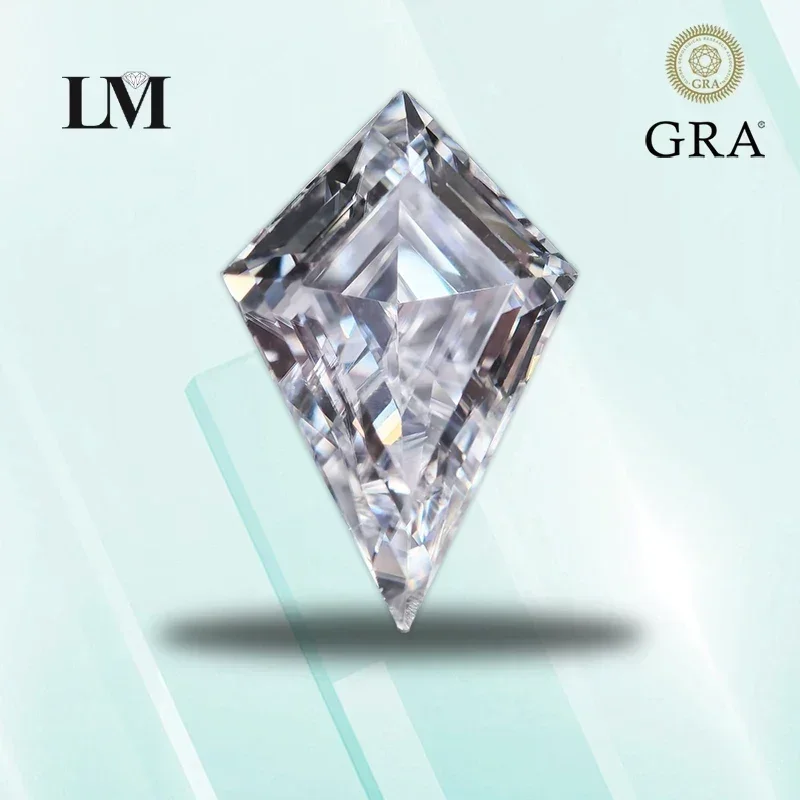 Moissanite Stone White D Color Kite Cut 20 Pieces Beads for DIY Jewelry Making Rings Earrings with GRA Certificate