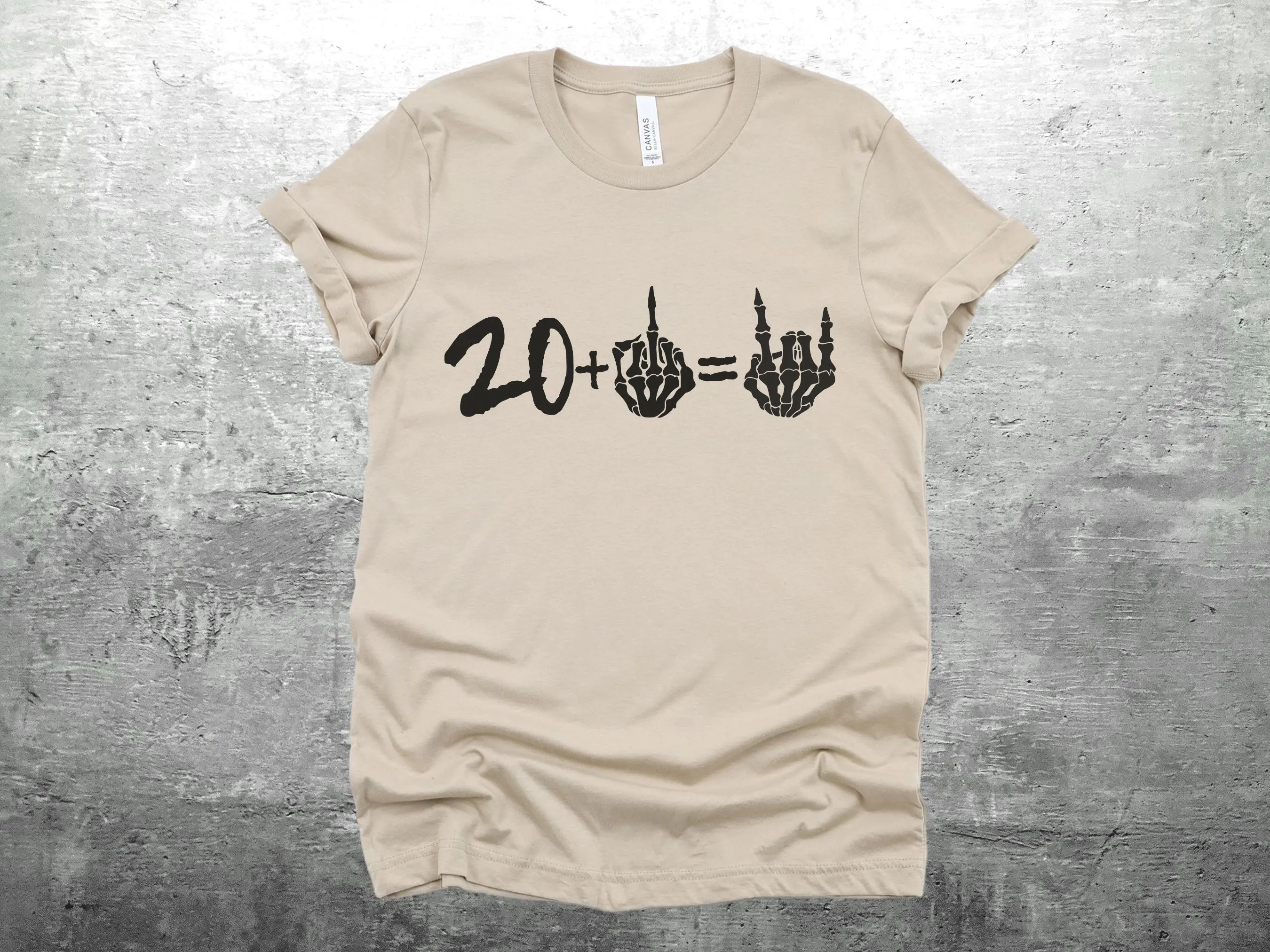 Забавная холщовая футболка Bella Philosophy 21 день рождения средний палец 3001