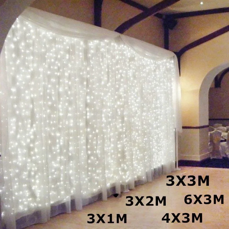 

3M LED Curtain String Lights Garland USB Fairy Lights Festoon With Remote For Room Window Bedroom New Year Christmas Decoration