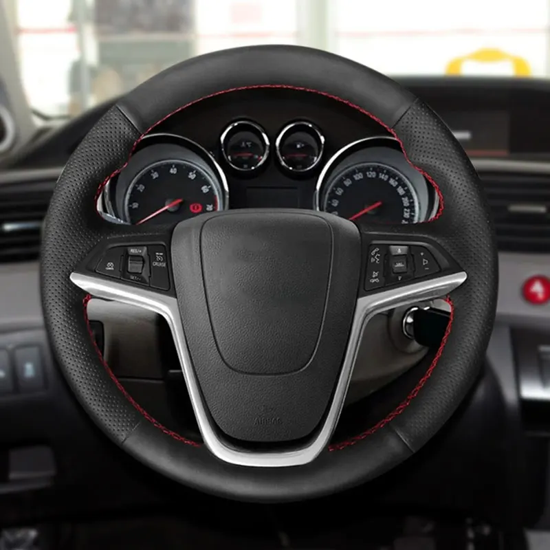 

For Opel Astra (J) Vauxhall Holden Astra 2009-2015 Meriva (B) 2010-2017 Zafira (C) 2011-2016 Car Steering Wheel Leather Cover
