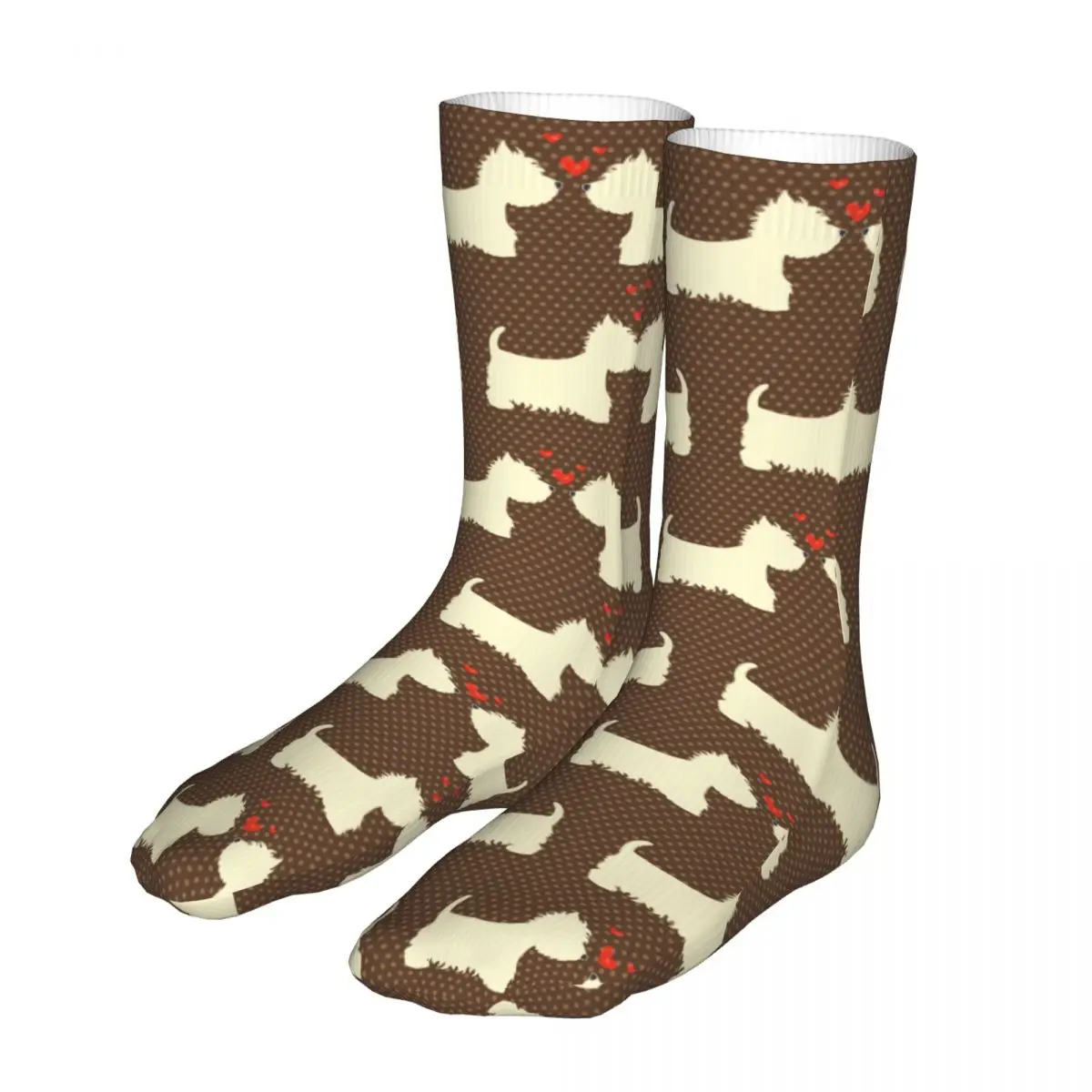 

Funny Lovely West Highland Terrier Woman Socks 2022 Men Dog Sport Socks