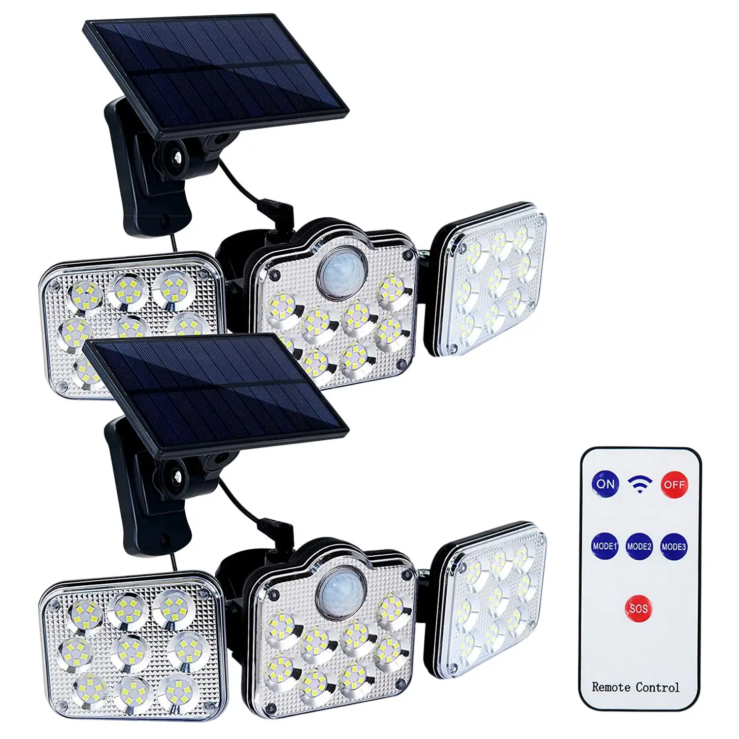 2 упаковки солнечных фонарей уличный солнечный настенный светильник с датчиком