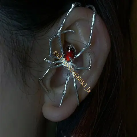 Серьги с пауками уникальные ювелирные украшения для ушных манжетов для косплея и подарков на Хэллоуин 066c