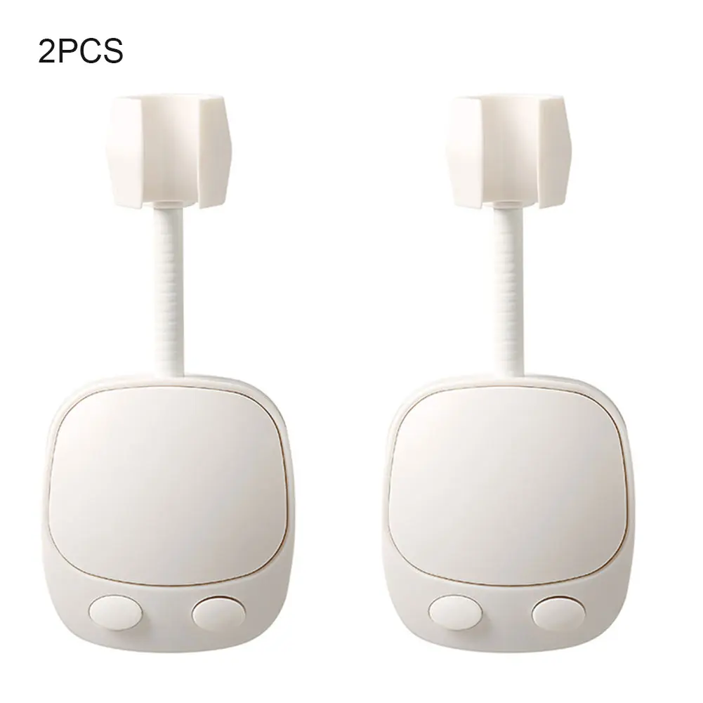 

2pcs/set Removable Adjustable Angle Handheld Showerhead Shower Head Holder Wall Mount Adhesive ABS Home Bathroom Easy Install