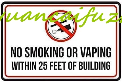 Знак ограждения для гаража двора забота курения или вейпа в пределах 25 футов