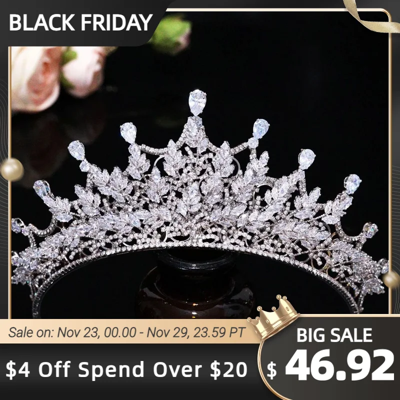 

Luxury 3A Cubic Zirconia Multi-layered Tiaras and Crowns for Women Princess Wedding Bridal CZ Headpiece Prom Party Hair Jewelry