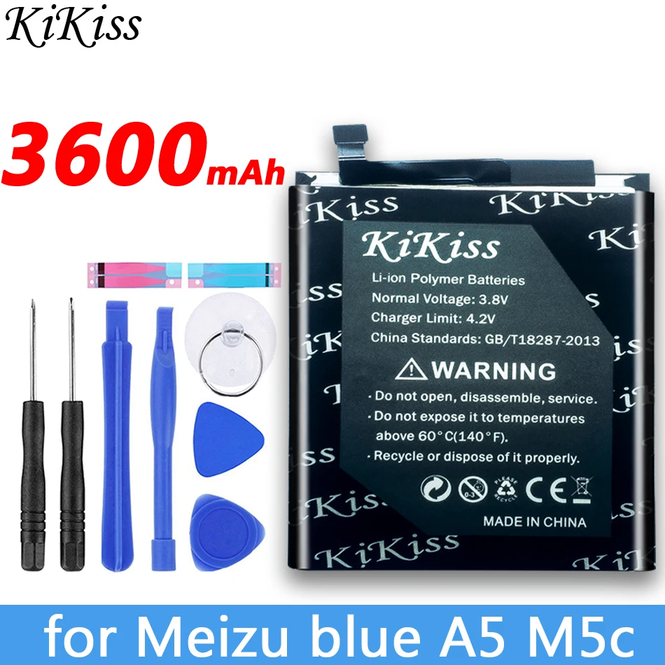 

100% Kikiss BT710 Bateria For Meizu M5c M710M M710H M793Q Blue A5 Phone For Mei Zu High Quality Battery +Tools