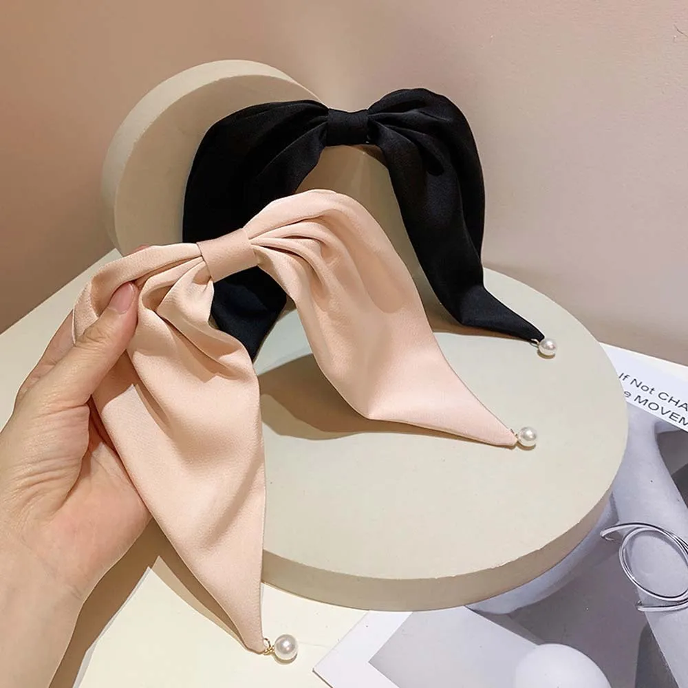 

Temperament Elegant Cloth Pearl Fashion Women Hair Accessories Barrette Hair Clip Bow Hairpin