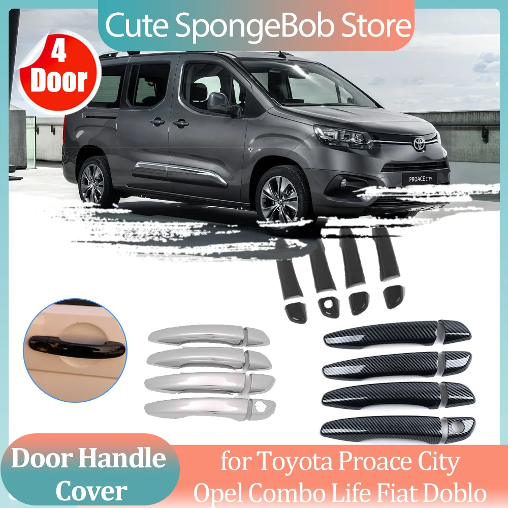 Крышка ручки автомобиля для Toyota Proace City Opel Combo Life Fiat Doblo 2019 ~ 2025 2020 2021 2022 2023 2024