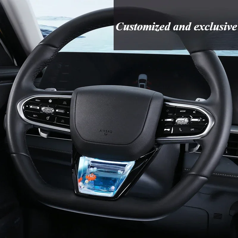 Фото Для Chery Arrizo 8/Omoda/Tiggo 9 CDM/Tiggo 8 L/Pro/Tiggo 7 CDM автомобильный руль динамический орнамент с блестками модифицированные аксессуары №3