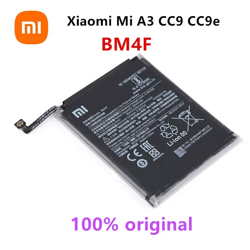 

100% Оригинальный аккумулятор BM4F 4030 мАч для Xiaomi Mi A3 CC9 CC9e Mi 9 Lite, высококачественные сменные батареи для телефона