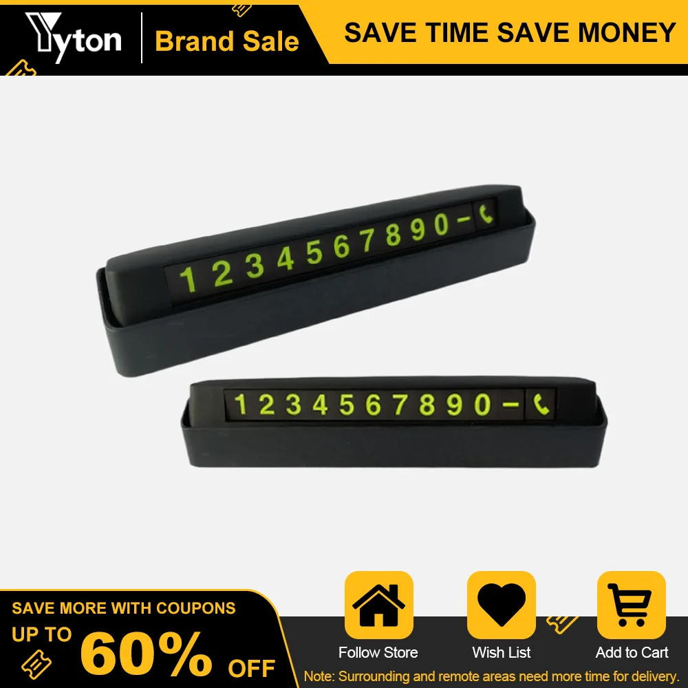 

Yyton Parking License Plate Temporary Stop Sign Temporary Car Phone Number Parking Card Phone Number Car Interior Accessories