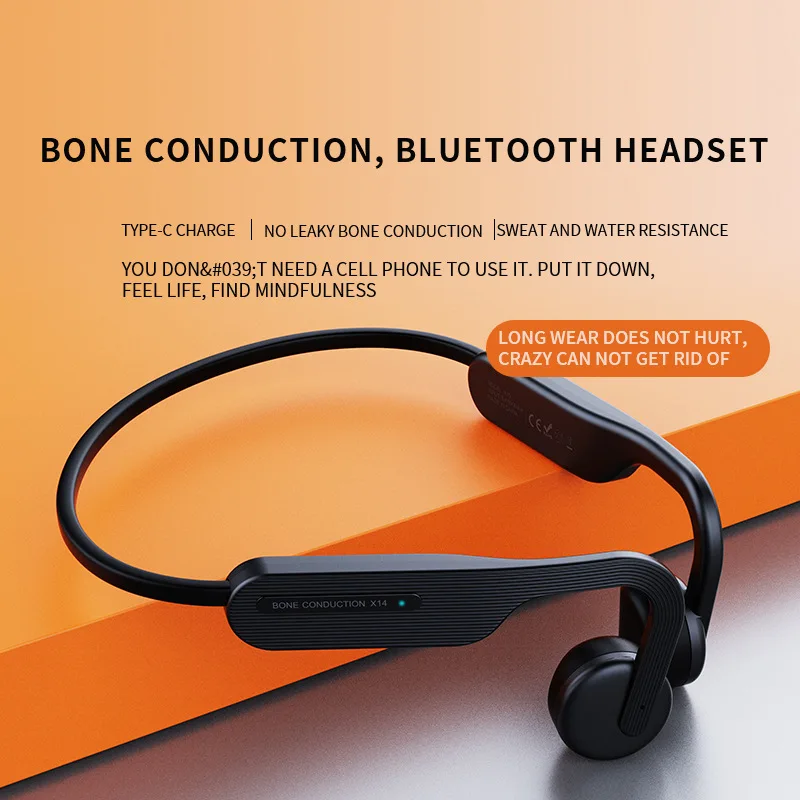 

The new concept of bone conduction air conduction Bluetooth headset wireless sports running ear 2023 new