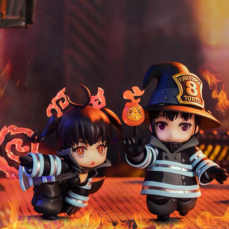 

9cm Anime Fire Force Action Figure Fire Brigade Of Flames Tamaki Kotatsu Maki Oze Mainan Boneka Pvc Model Figurine Decor Toys