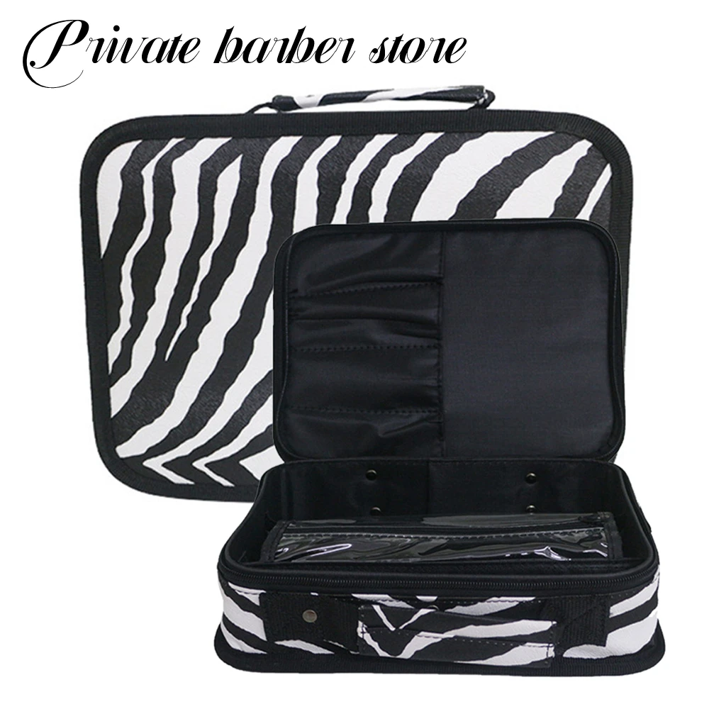 

Barber Tool Bags Portable Cosmetic Pouch Waterproof Large Capacity Suitcase Salon Multifunction Make Up Organizer
