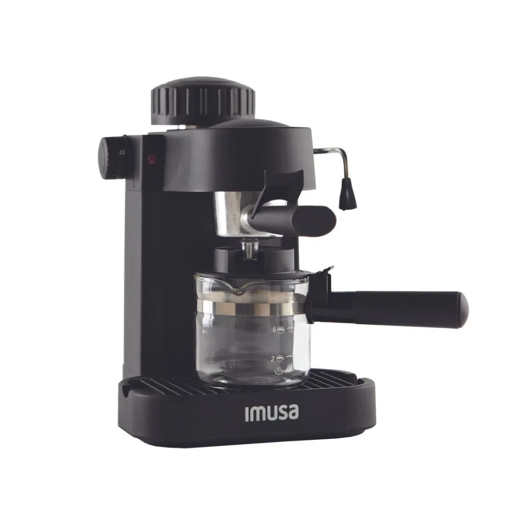 

4 Cup Capacity Electric Espresso/Cappuccino Maker 800 Watts - Black