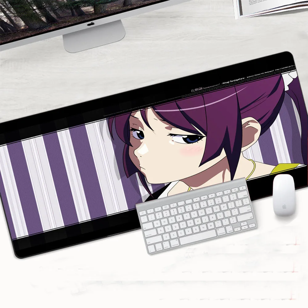 

XGZ Gaming Mouse Pad Side Lock Laptop Desk Mat Kimetsu No Yaiba 70x3 0/90x40cm Large Keyboard Desk Mat