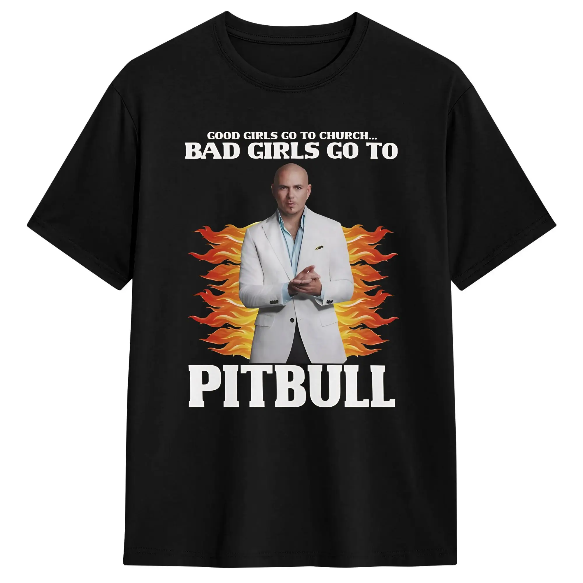 Фото Футболка Bad Girls Go To Pitbull, модные футболки Mr Worldwide, футболка с короткими рукавами, летняя одежда из 100% хлопка, большие размеры 5XL №1