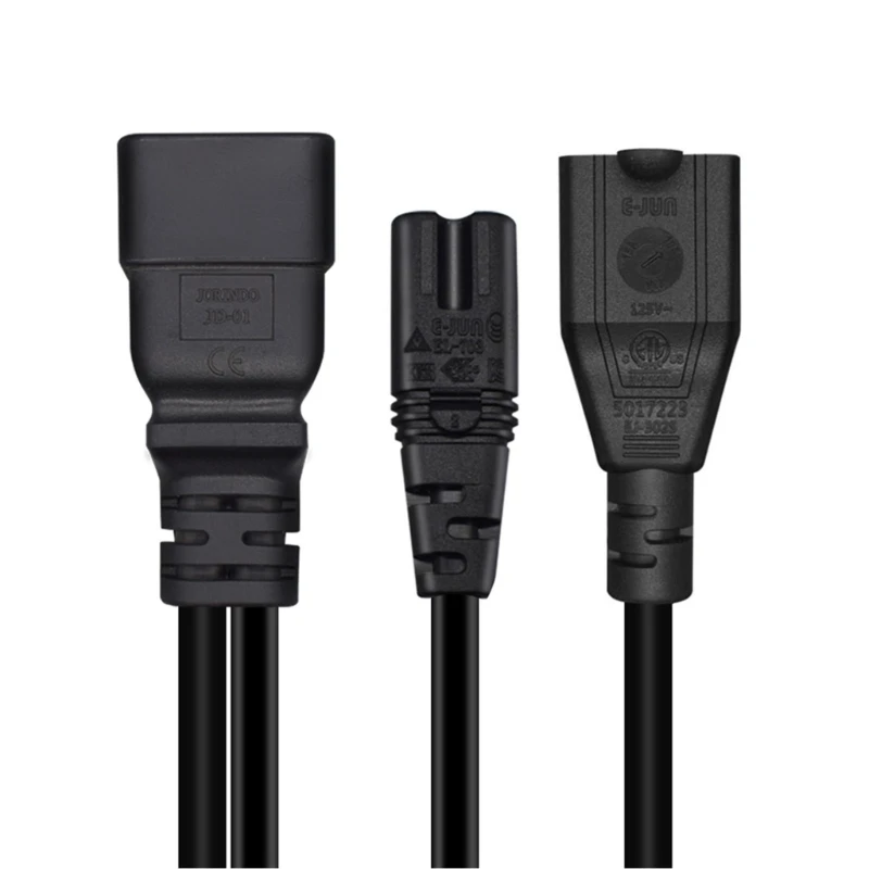 От C20 до C7 + 5-15R Y-разветвитель Кабель питания Одиночный разъем IEC 320 Male к H8WD