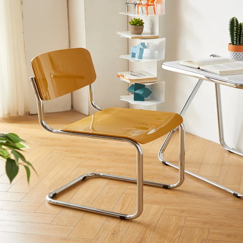 Скандинавские плавающие обеденные стулья креативные для отдыха со спинкой