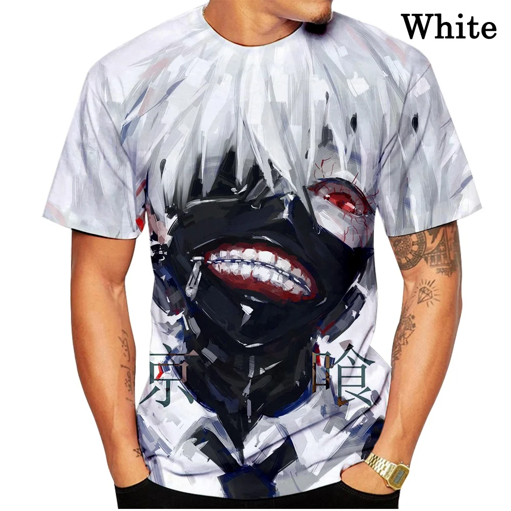 

Classic Anime Japan Tokyo Ghoul One Red Eye & Blood Harajuku 3D print T-shirt Cool Tees Men Women T shirt tshirt Large size