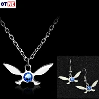 legend of butterfly pendant necklace blue crystal gold silver color link chain necklaces women men jewelry gift