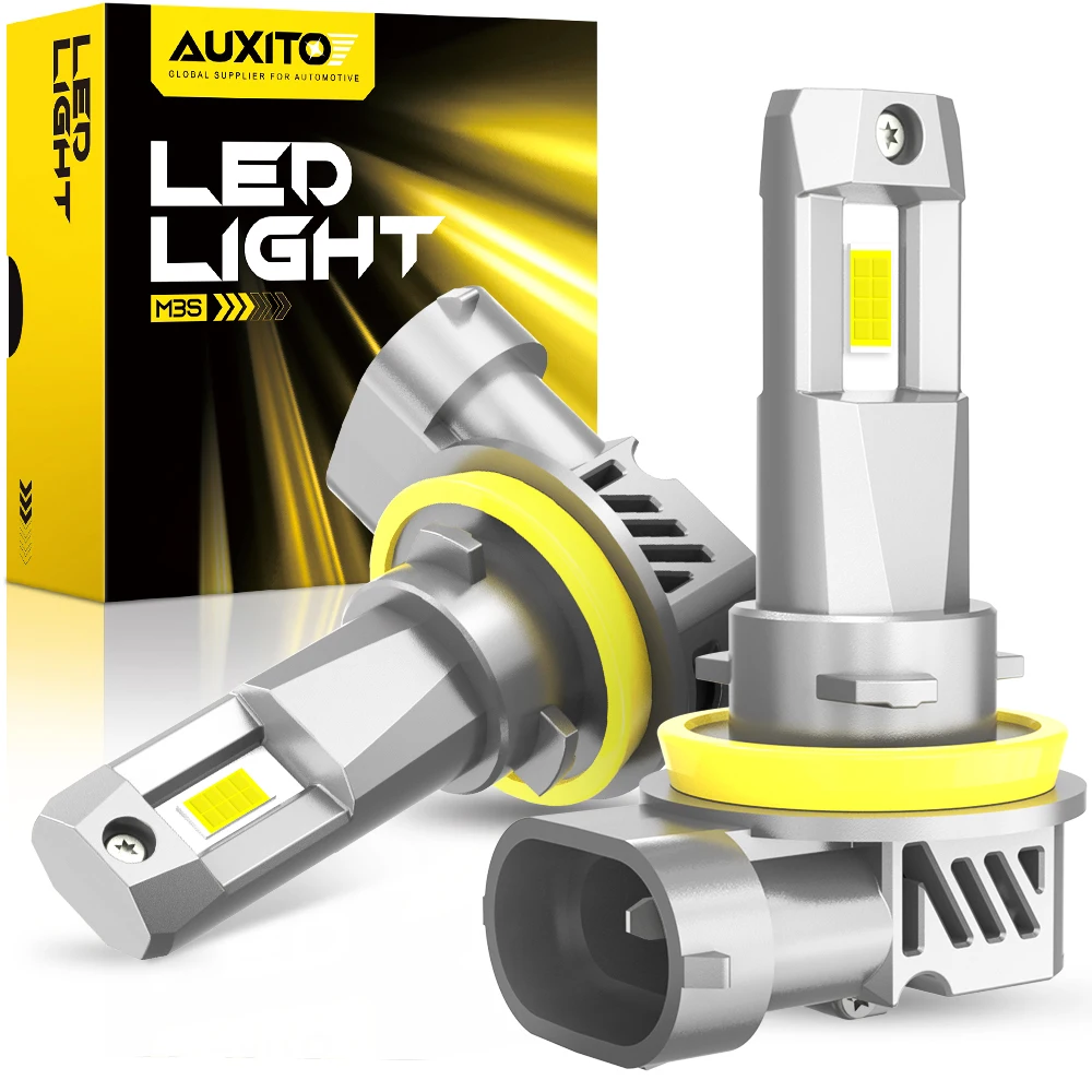

AUXITO H8 H11 LED Headlight Bulb Canbus Super Bright with 16-CSP Chips Error Free H9 Hb3 9005 LED Head Light for Car 20000LM 80W