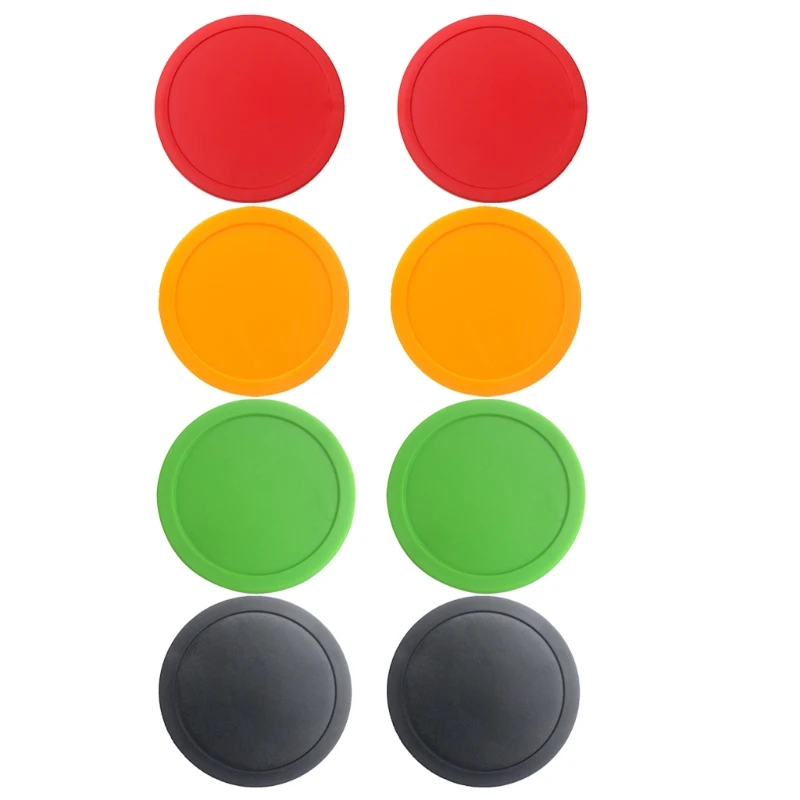 

8Pieces Durable Plastic Air Hockey Pucks Entertainment Table Game Air Hockey Pucks Replacement Accessories 03KA