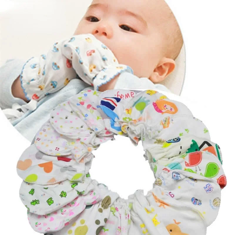 

Цветные Мультяшные детские перчатки, варежки для новорожденных с защитой от царапин, хлопковые защитные аксессуары для ухода за ребенком, перчатки, царапки, новорожденные