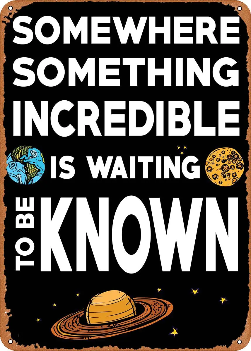 Space Qoutes планеты 2 металлический жестяной знак Ретро фотография плакат отличный