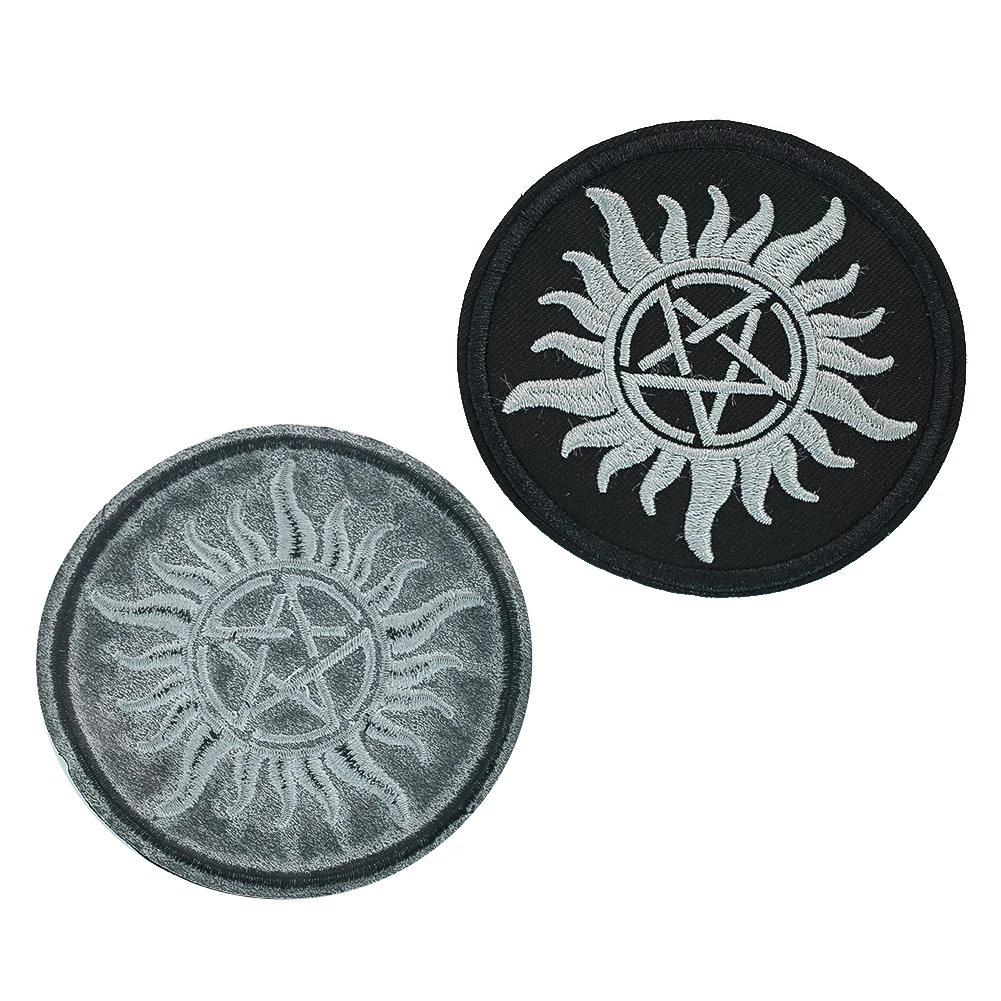 2 шт. энергия гадания пентаграмма солнце бог круглый значок вышивка аппликация