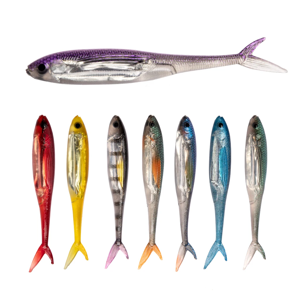 Мягкая пластиковая искусственная приманка V-Tail для окуня пресноводной щуки