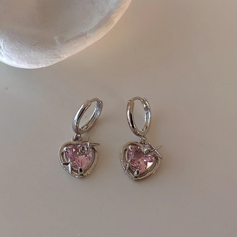 Серьги-подвески Dawndesslo сердечки цинковый сплав