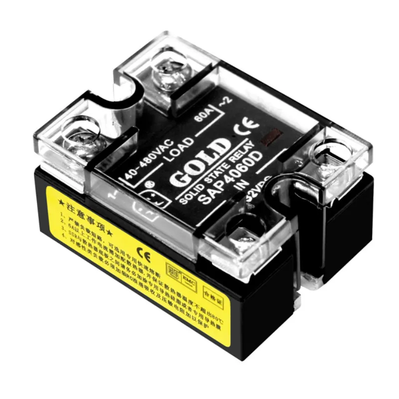 

Single Phase Solid State Relay Sap40100d Is Suitable for Heat Treatment Industry