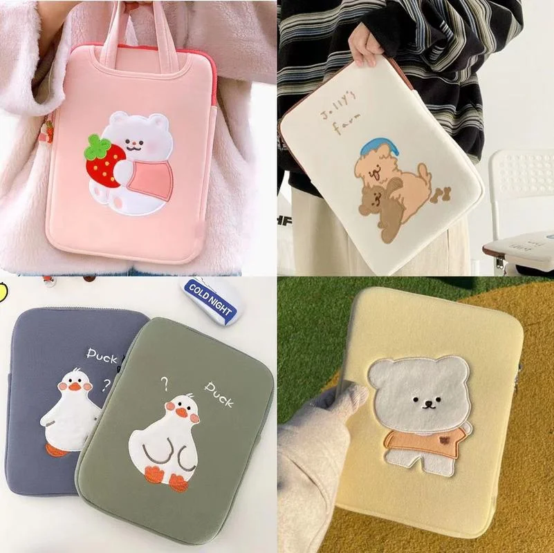 

Girls Cute Laptop Carrying Bag Sleeve 11 13 14 15 15.6Inch Cover for Macbook Air Ipad Pro 9.7 11 12.9 ASUS Lenovo Notebook Pouch