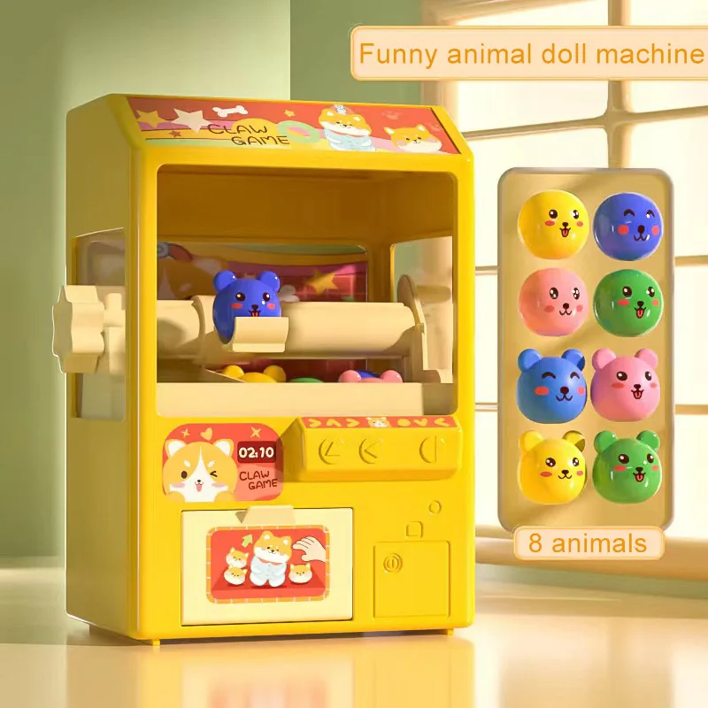 

Mini Doll Grabber Claw Arcade Crane Machine Automatic Claw Music Doll Machine Kids Toys Portable Board Game Girls Christmas Gift