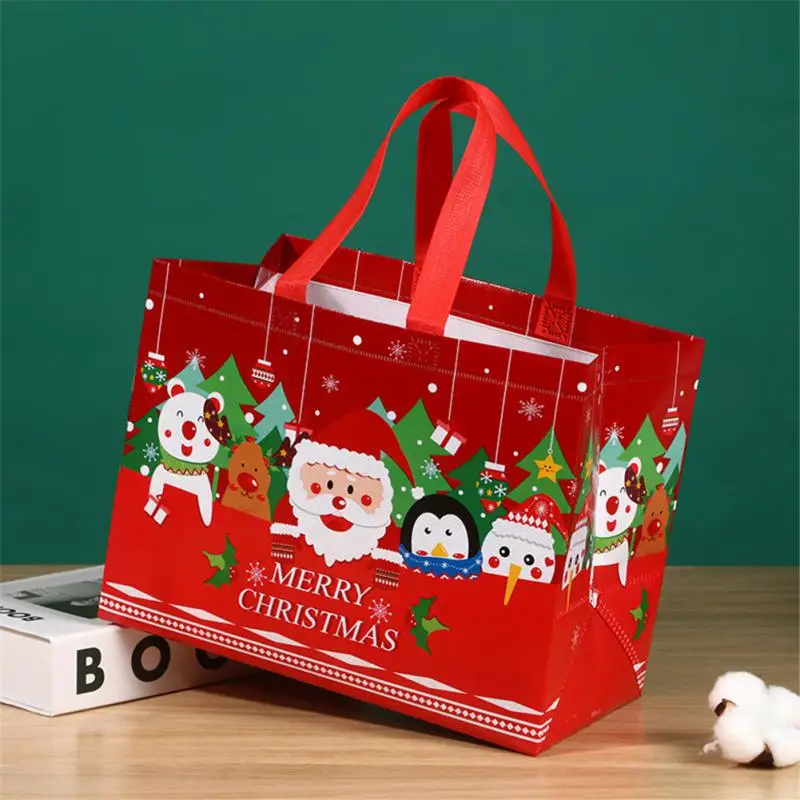 

Рождественская сумка для конфет, 6 шт., водонепроницаемая Нетканая ткань, упаковка для шоколадной косметики, новогодвечерние, Детские сувениры, подарок 2023