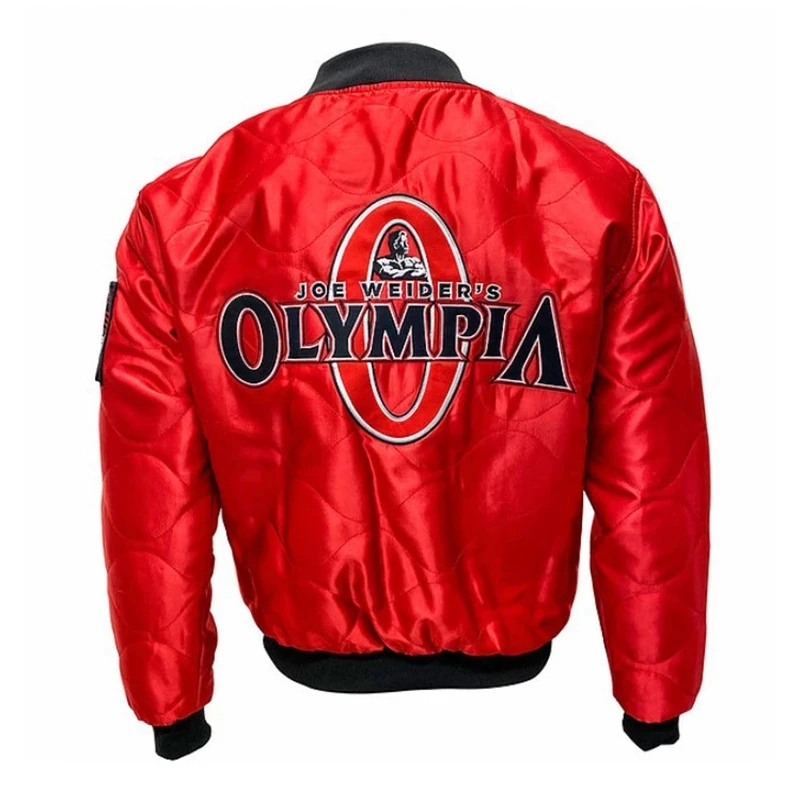 New OLYMPIA Jacket Winter Large Size Cotton Jacket Sports Fitness Thicken Stand Collar Embroidered Cotton Jacket