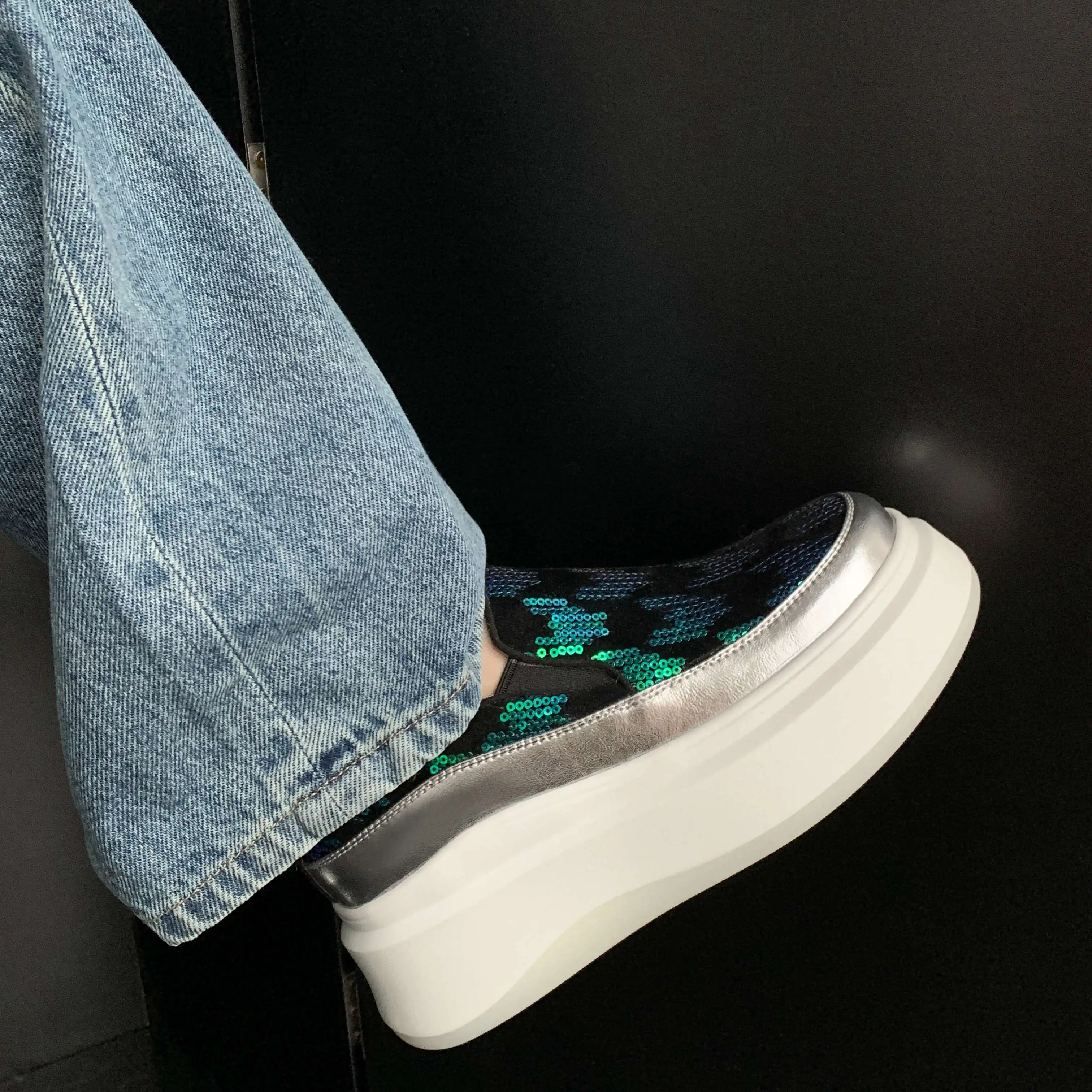 Lanxuryee овечья замша шикарные Высокие каблуки Платформа слипоны повседневные