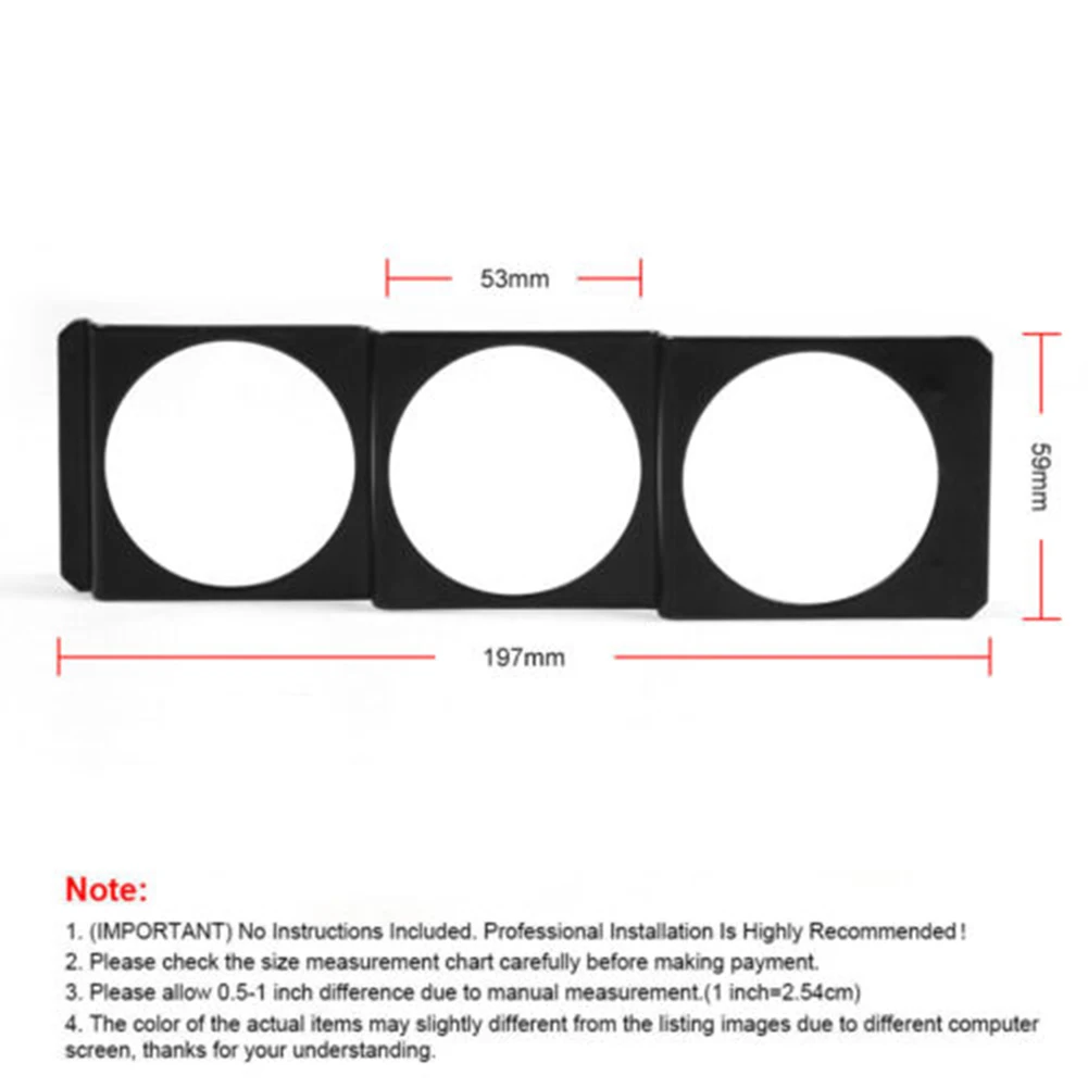 

Bracket Gauge Holder Car Triple Dashboard Durable Metal Parts Pod Panel Radio Single Din Slot Standard Stereo 1pcs
