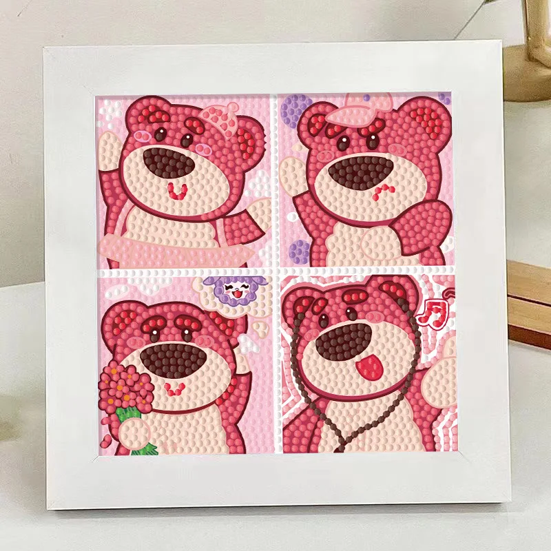 Мультфильм Hello Kitty клубничный медведь 5D алмазная живопись 18*18 см детские точечные