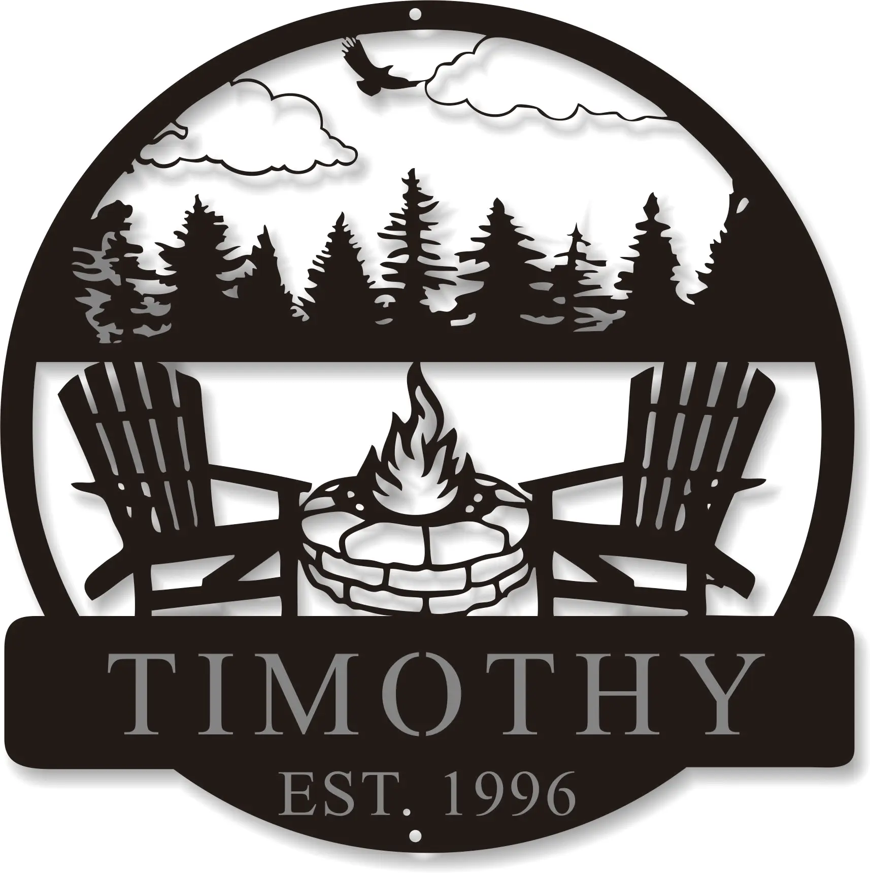 

Индивидуальный металлический наружный знак, индивидуальный знак для кемпинга, декор для кемпинга, персонализированные подарки для кемпинга, знак для костра, знак для кемпинга