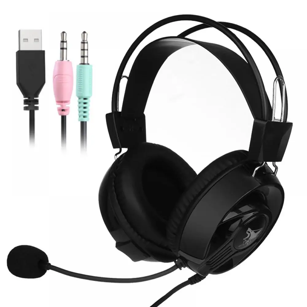 Игровая гарнитура KX369 с микрофоном светодиодный светильник кой для ноутбука