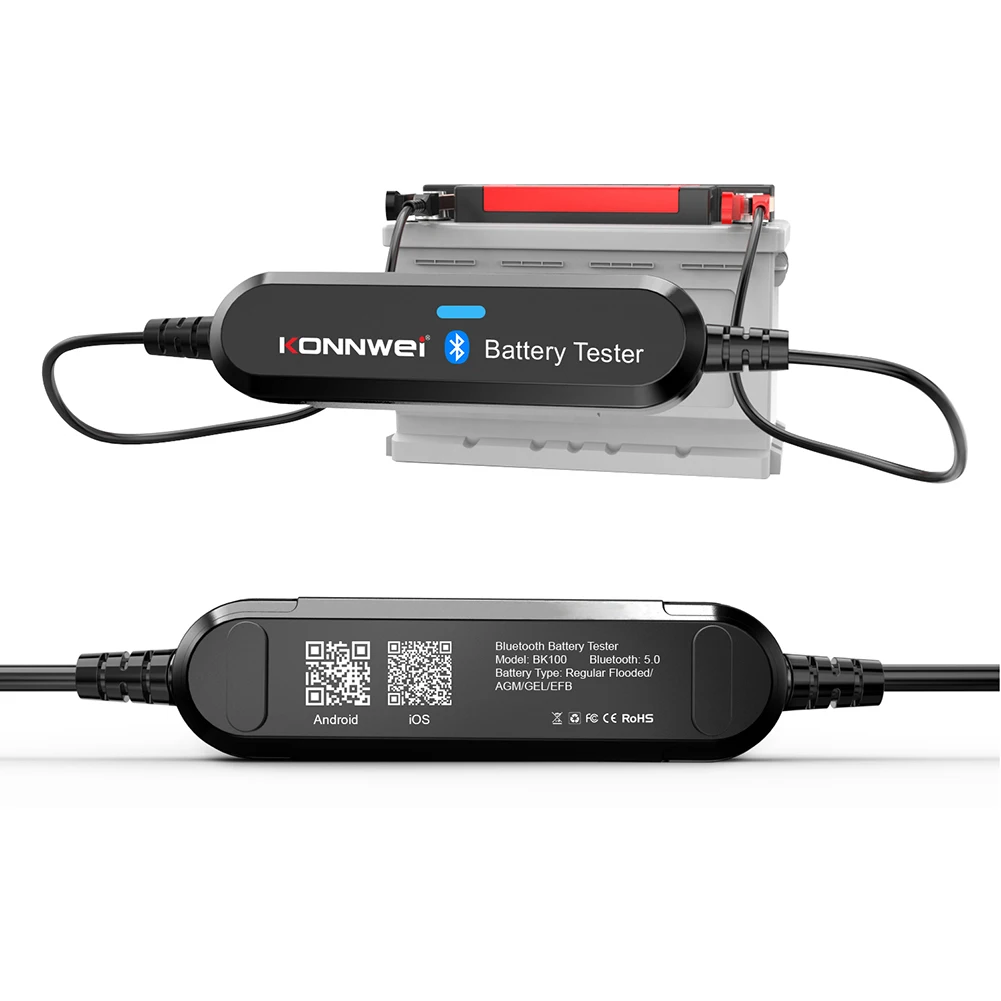 

12V Bluetooth Car Battery Tester Automotive Lead-Acid Battery Tester 100-2000 CCA 6V 12V Cranking Charging Analyzer